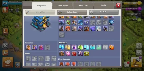 COC201 Maxed TH12 Mid-Level Troops With Level 55 Queen, 53 King, 27 Warden 